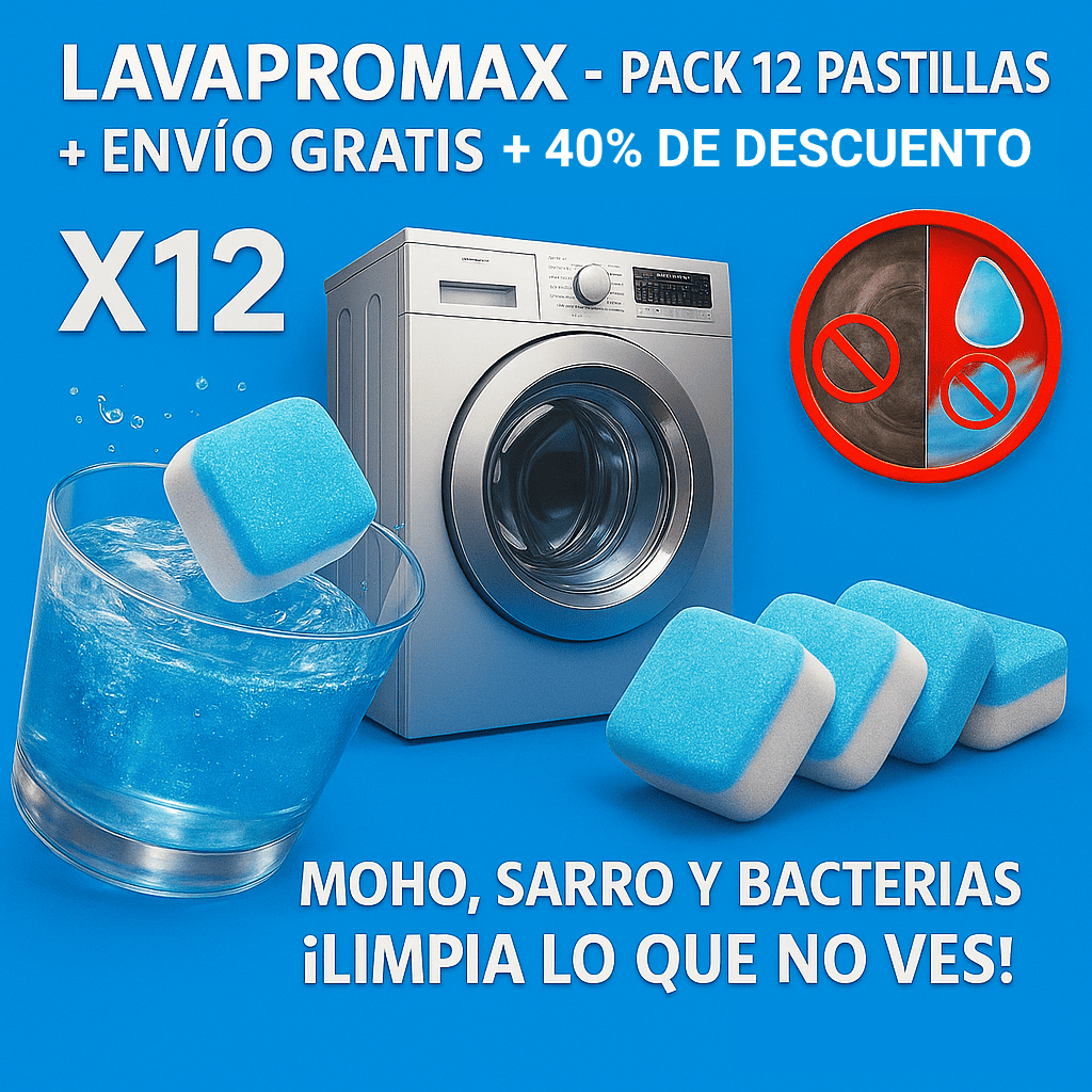 PASTILLAS LIMPIADORAS PARA LAVADORA X12 UNIDADES